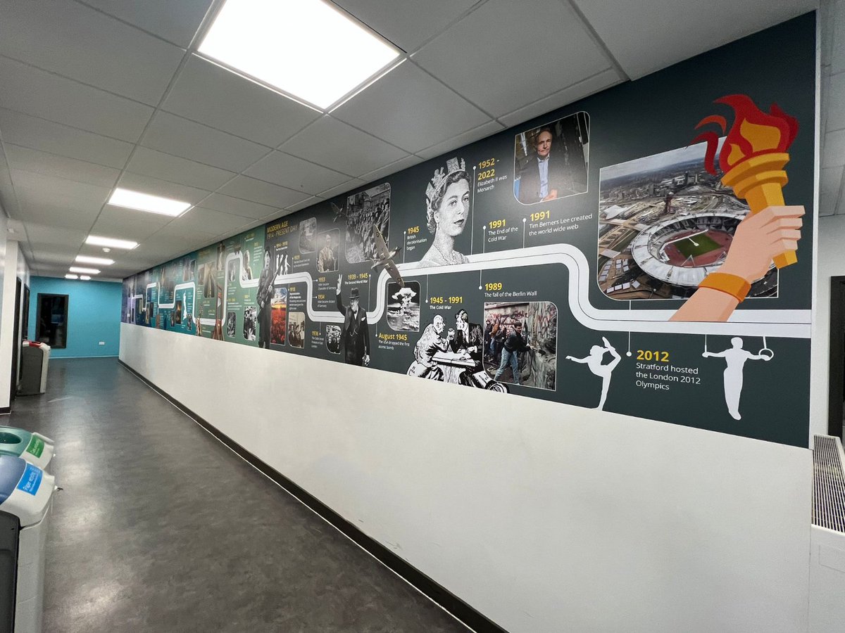 inspiredviz's tweet photo. A busy start to the New Year with installs completed right across the UK. A big thank you to @hightunstall @UniofBath and @StratfordSch for choosing us to #design #print and #install their #university and #schoolwallart projects. https://t.co/dIrrcrJkYH