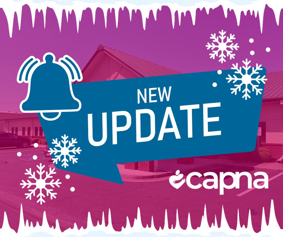 CAPofNAL's tweet photo. 🛑🛑IMPORTANT UPDATE 🛑🛑

CAPNA’s offices will be closed Tuesday, January 16, and Wednesday, January 17 due to inclement weather and road conditions.

We will reopen on Thursday, January 18, once the icy conditions have cleared.

Everyone please stay safe and warm! https://t.co/2f3CQmolp2