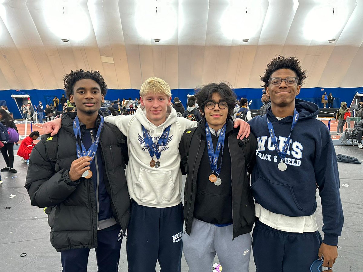 WOHSXCTF's tweet photo. Solid showing at the #NJSIAA #GroupIV #StateRelays. Boys 4x8π₯3rd Place (Cooper, Lyfe, Henry, Andres), Boys 4x4 π₯2nd Place (Gideon, Andres, Lyfe, Cooper). Girls 4x2, 2nd Place (Corbin, Atiyya, Tayla, not pictured, Sofia Morillo) https://t.co/VhvqPOTNlk