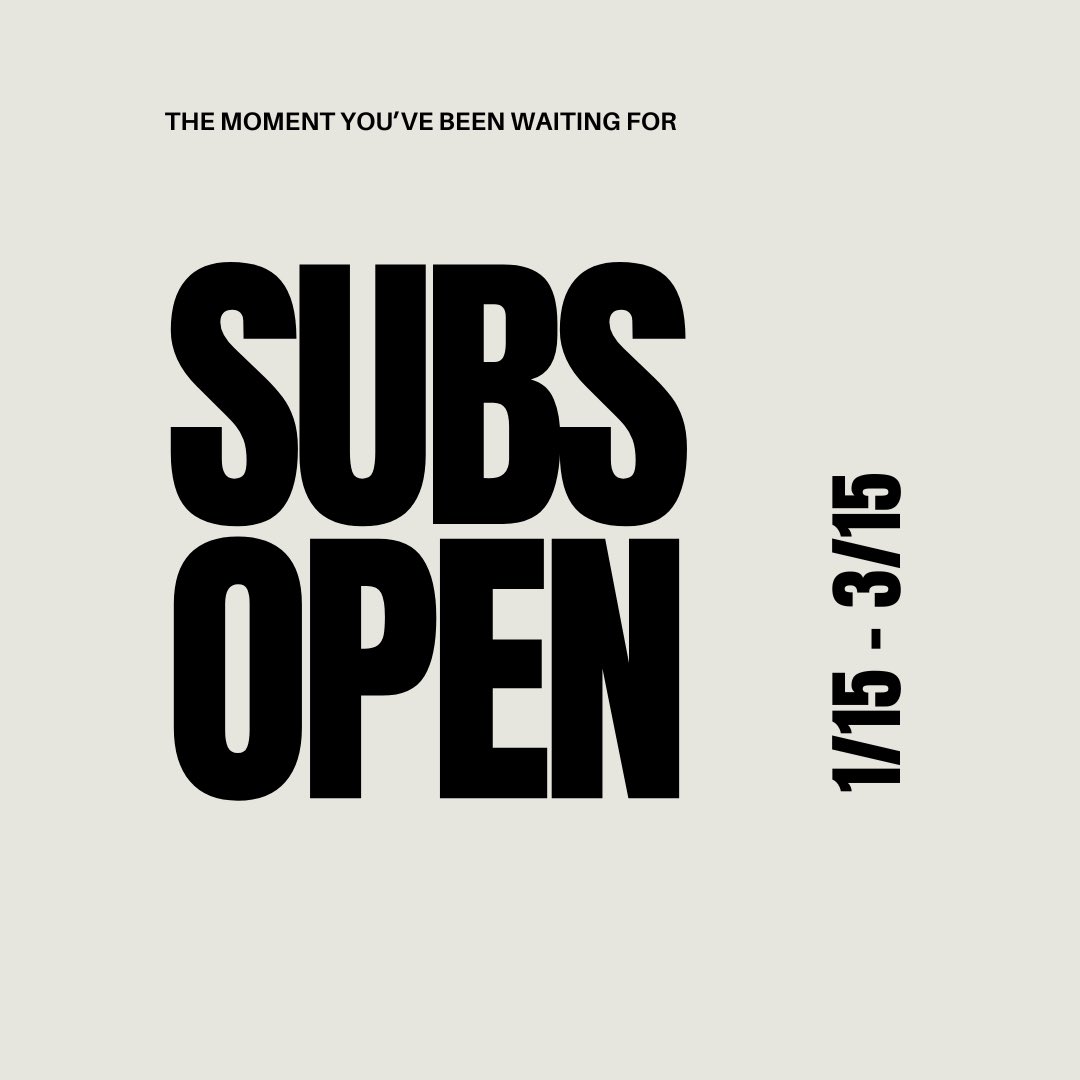 Todays the day! Submissions are now open! Send us your flash, nonfiction, fiction, poetry, and art. 

*NEW* As of this upcoming issue, we are now accepting Lit Comix. 

See our Submittable page for more details on each genre. 📖