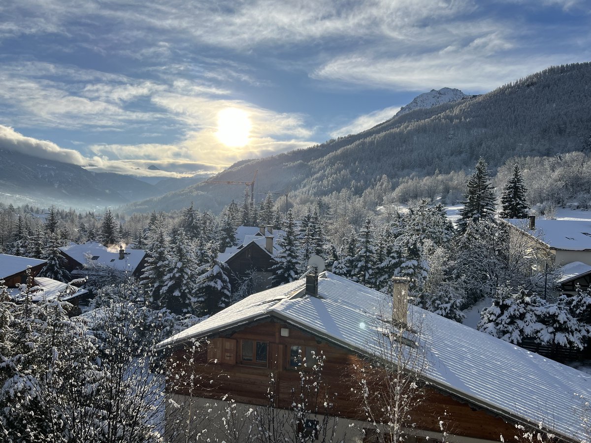 CioccaCenter's tweet photo. Wondering why you aren’t seeing more of Dr. Sautet on campus? He’s on sabbatical. He sent us this photo of his view from his research and writing nook in the French Alps. We are not at all jealous.

 #DrSautet #sabbatical #research #FrenchAlps #writing https://t.co/qnjEHulwdv