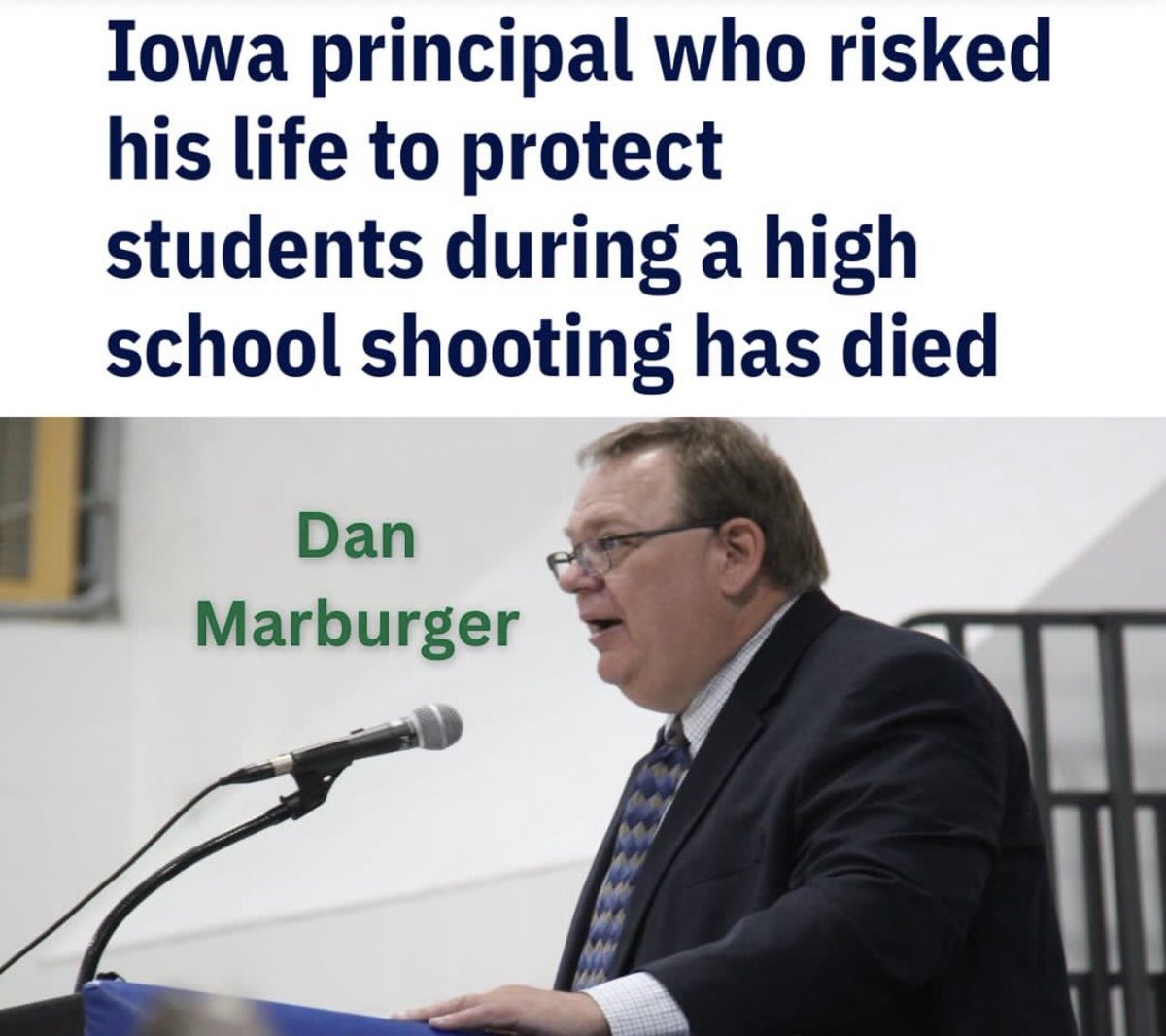 A selfless, courageous and heroic man. We had 376 LEOs at Robb Elementary, and a principal who hid. No one wanted to be a hero for 19 children and 2 teachers.