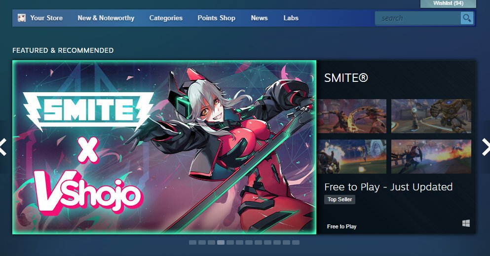 oh hey opened Steam today and look who I saw on the front page 🤗
#VShojo #Zentreya