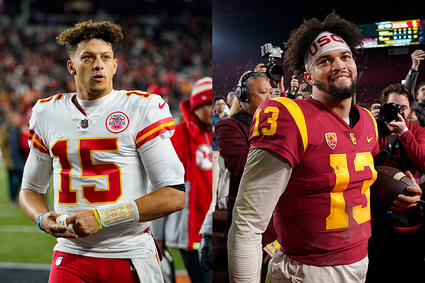 I asked a college scout the difference between Patrick Mahomes and Caleb Williams. He looked at me and said... 'Besides Williams having a stronger arm, they are almost the exact same player.'