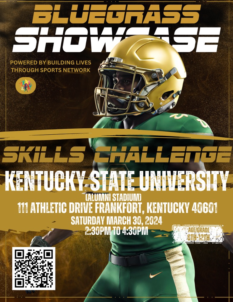 ‼️BLUEGRASS SHOWCASE‼️
🚨REGISTRATION OPEN 🚨
🎟️allevents.by/bltsnetwork 🎟️
📣Cheer Clinic: $20📣
🏈Football Showcase: $40🏈
🗓️Saturday, March 30🗓️
🏇Alumni Stadium ( Kentucky State University )🏇