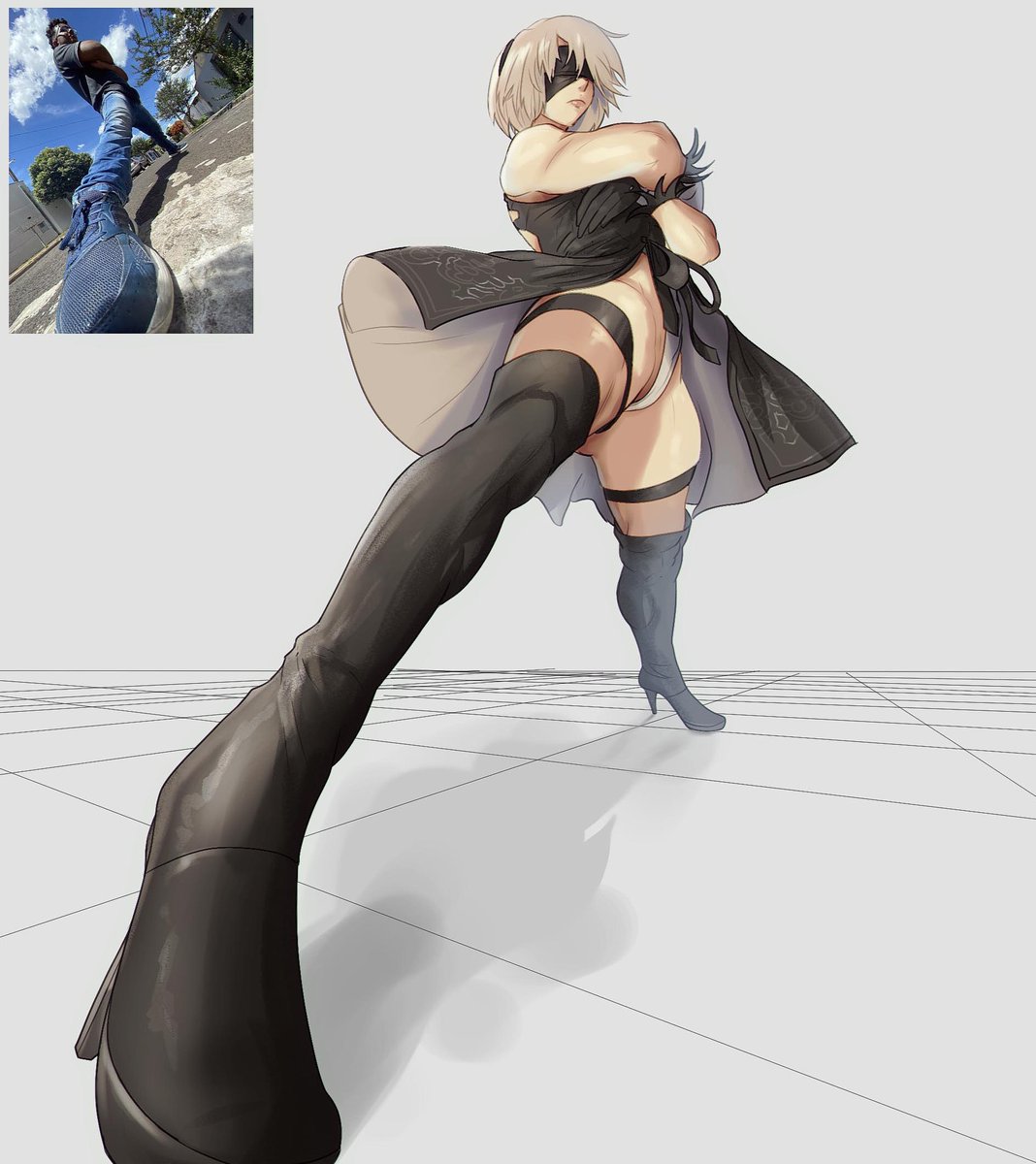 2B but that one pose