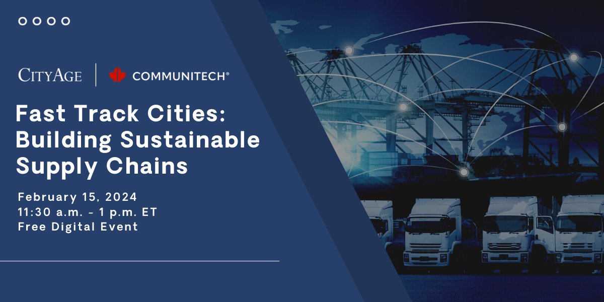 Join us in accelerating Canada's sustainable future! 🚀 Explore the crucial realm of #netzero supply chains with @Communitech at Fast Track Cities: Building Sustainable Supply Chains. 📅 Feb 15, 11:30 am - 1:00 pm (ET) 📍 Online 🎟️ Register for FREE: cityage.zoom.us/webinar/regist…