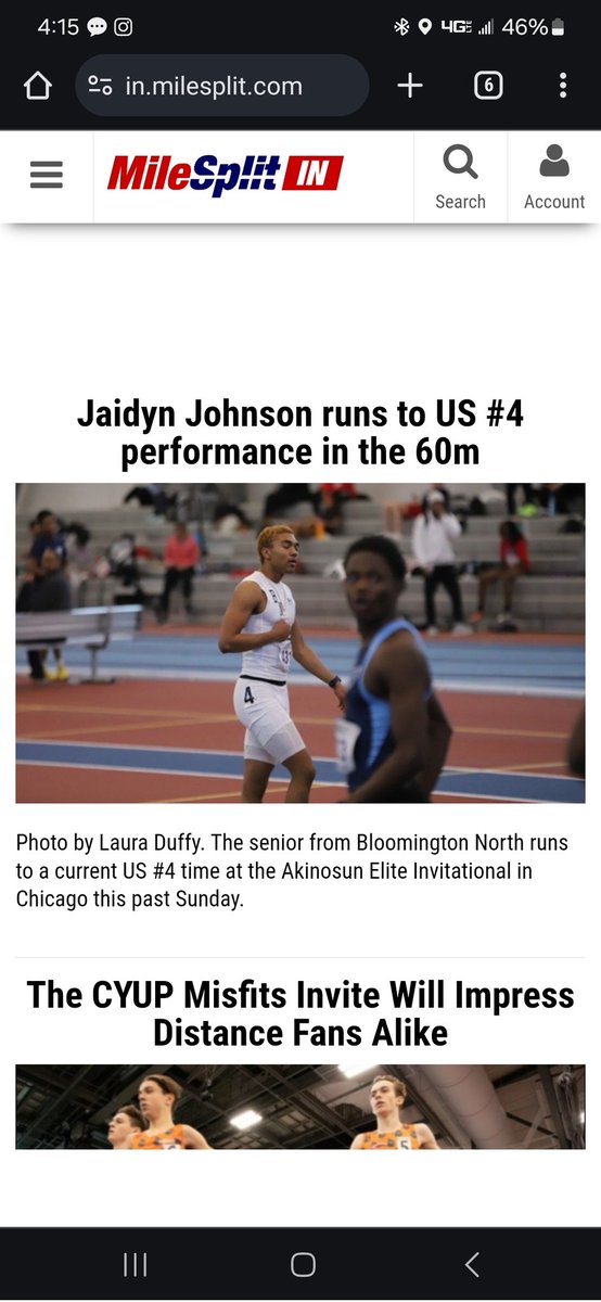 Former Heritage Pioneer Jaidyn Johnson headlining MileSplit Indiana in.milesplit.com