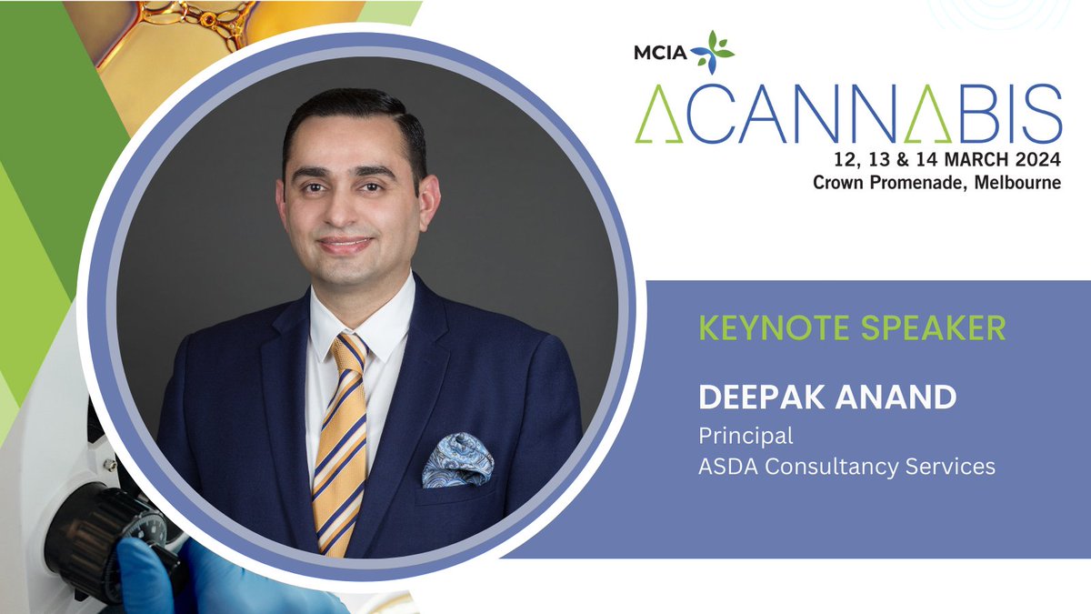 Excited to announce global medicinal cannabis expert, <a href="/_deepakanand/">Deepak Anand</a> will be a Keynote Speaker at #ACannabis. Mr Anand serves on the boards of <a href="/mca__uk/">UK Medical Cannabis Alliance</a>, <a href="/MedCannCa/">Medical Cannabis Canada</a> &amp; <a href="/CannaProfession/">NACP</a> amongst many other global roles &amp; responsibilities. acannabis.com.au