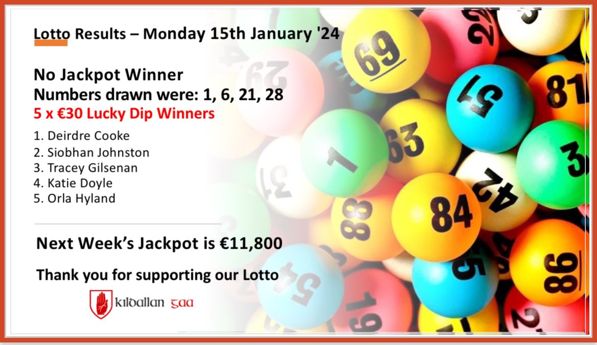 Lotto Results - Monday 15th January - No Jackpot Winner