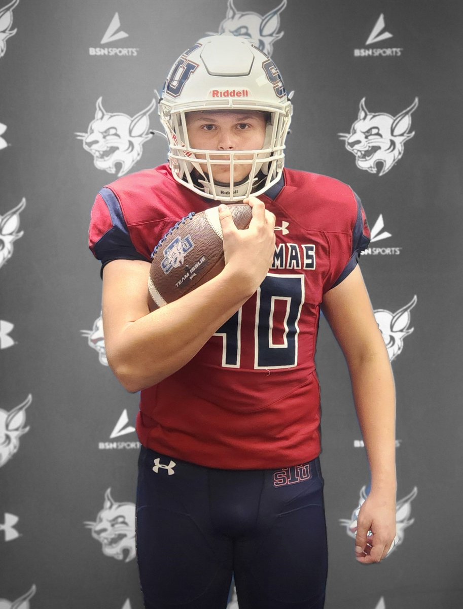 Evan_A_Savill's tweet photo. Awesome visit at St. Thomas University.  Thank you for the opportunity! @Coach_Rychel @CoachDrewDavis @CoachCJones_STU @watchwhat9do @Justin_M_Post @SLHSFBNextLevel https://t.co/amnC2Se7Fh
