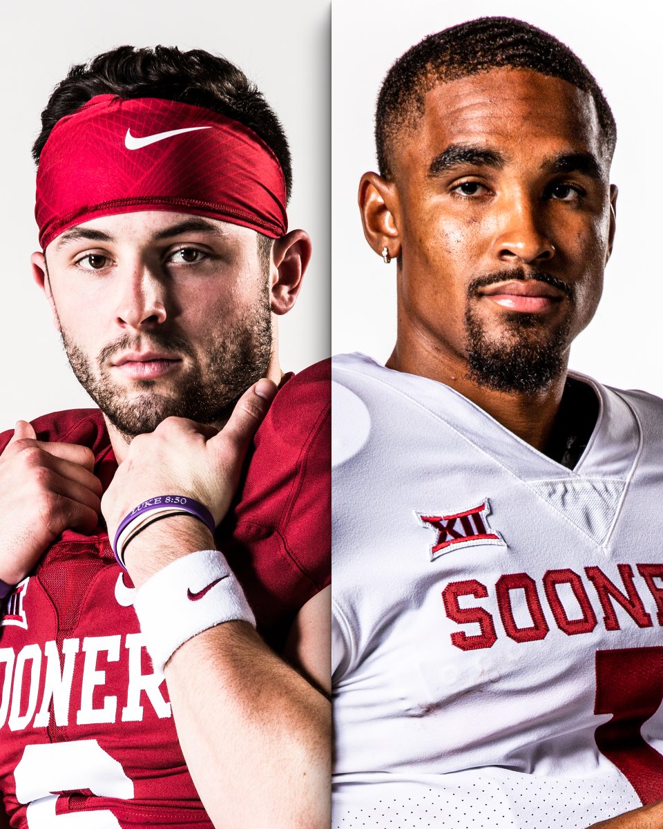 Sooner Born vs. Sooner Bred 🍿 

<a href="/bakermayfield/">Baker Mayfield</a> x <a href="/JalenHurts/">Jalen Hurts</a> 

📺: #PHIvsTB — 7:15pm CT on ESPN/ABC