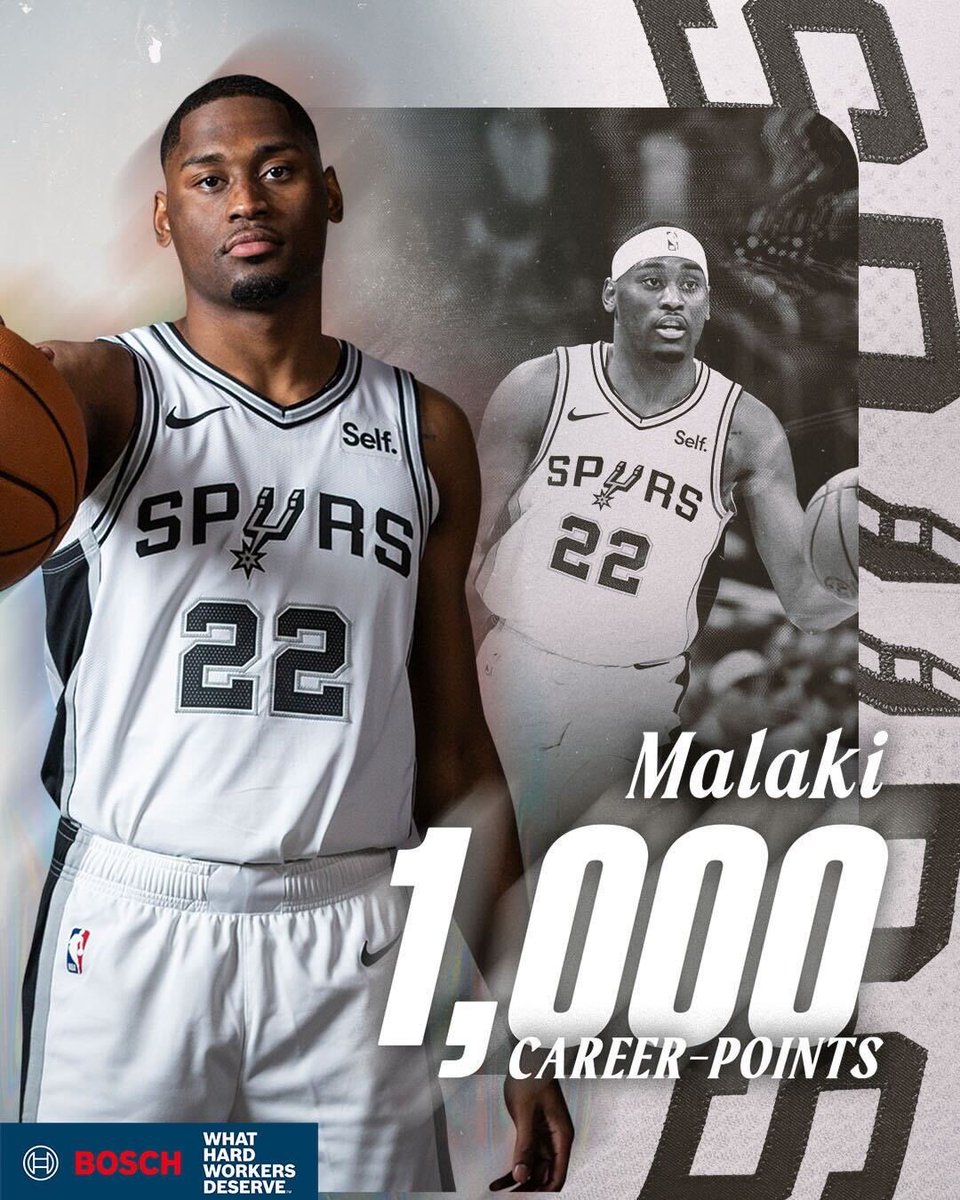 spurs's tweet image. 1️⃣k for @MalakiBranham 👏

@BoschToolsNA | #sponsored