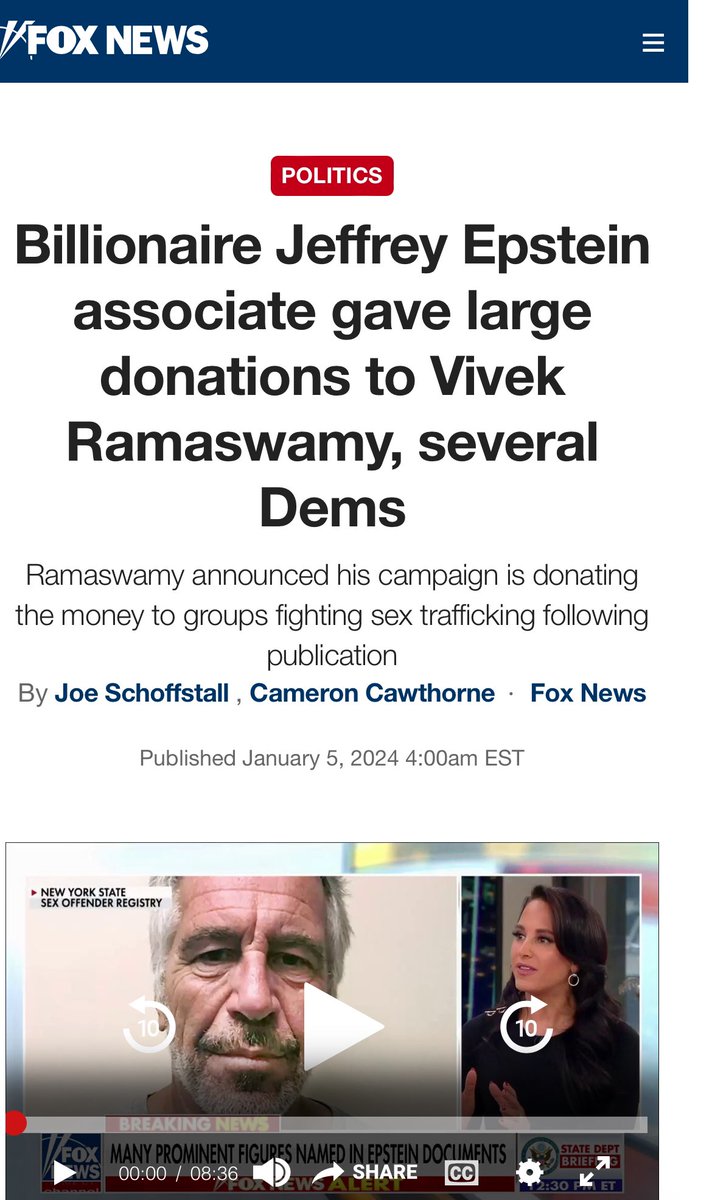 Vivek Ramaswamy has no plan to combat child sex trafficking unlike Trump who did more to combat child sex trafficking his first term than any president.👇🏻Ramaswamy’s vow to release all the Jeffrey Epstein records strikes me as no more than an empty Obama-esque promise to gain