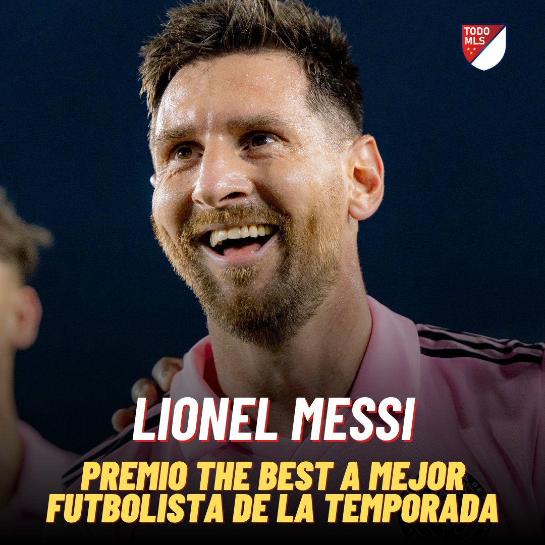 Lionel #Messi fue elegido como "mejor futbolista de la temporada" en los Premios #TheBest.

Así repite el galardón obtenido también en 2019 y en 2022.

✴️ Messi no se hizo presente en la premiación debido a que comenzó la pretemporada con #InterMiamiCF.
