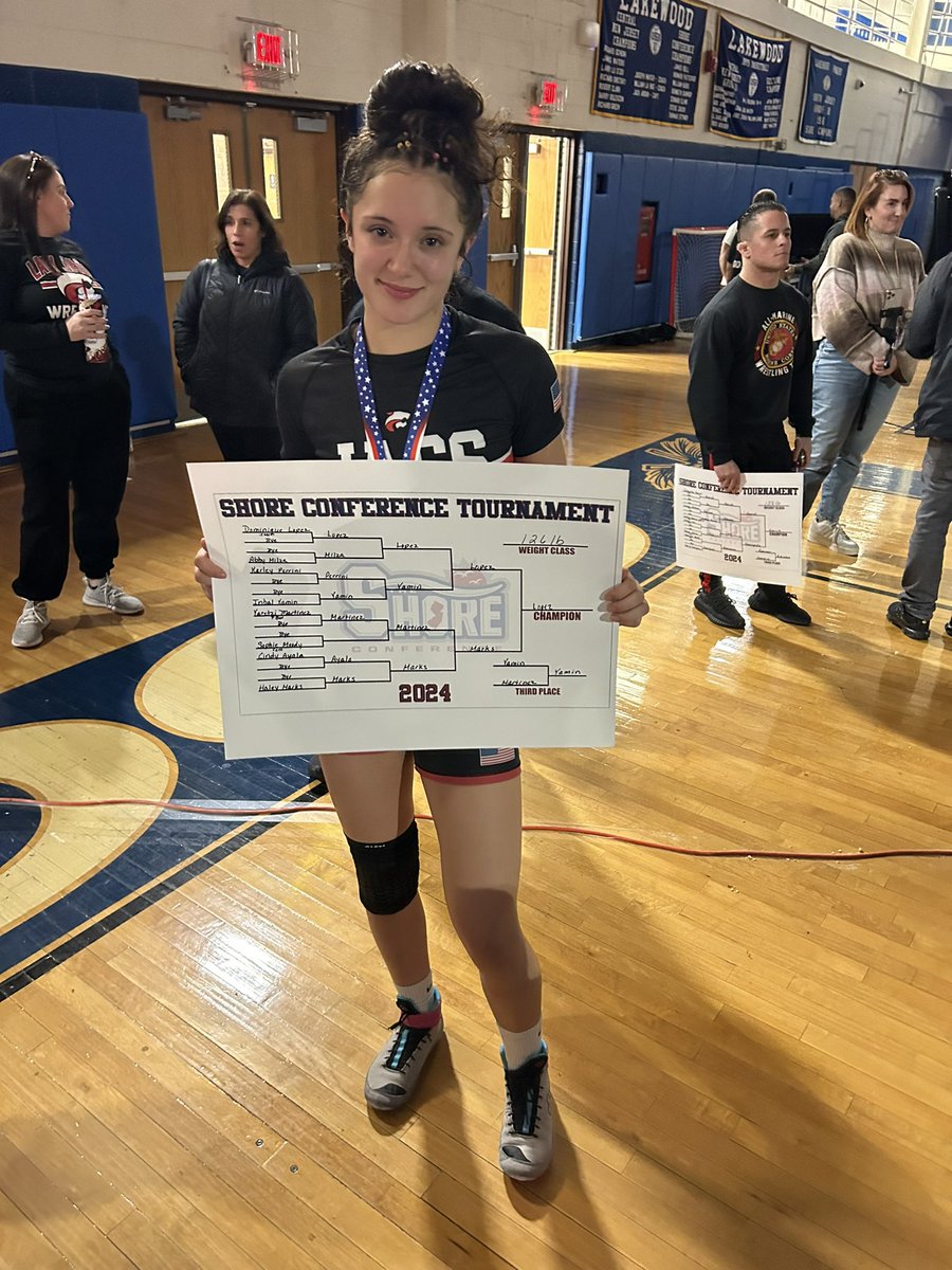 She’s not only an All-State Softball Player, she is also a Girls Wrestling Shore Conference Champion. Congratulations <a href="/dlopez253/">Dominique Lopez</a> 👏💪