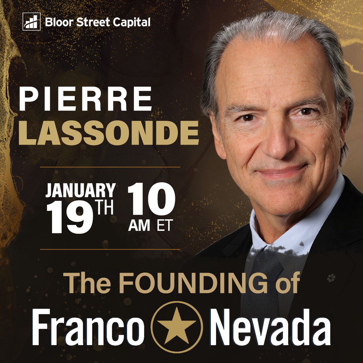Join us this Friday, for an in-depth discussion with Pierre Lassonde on the founding of <a href="/FrancoNevadaFNV/">Franco-Nevada Corporation</a>, the world's largest precious metal royalty company.  Register  bit.ly/47G4jGu