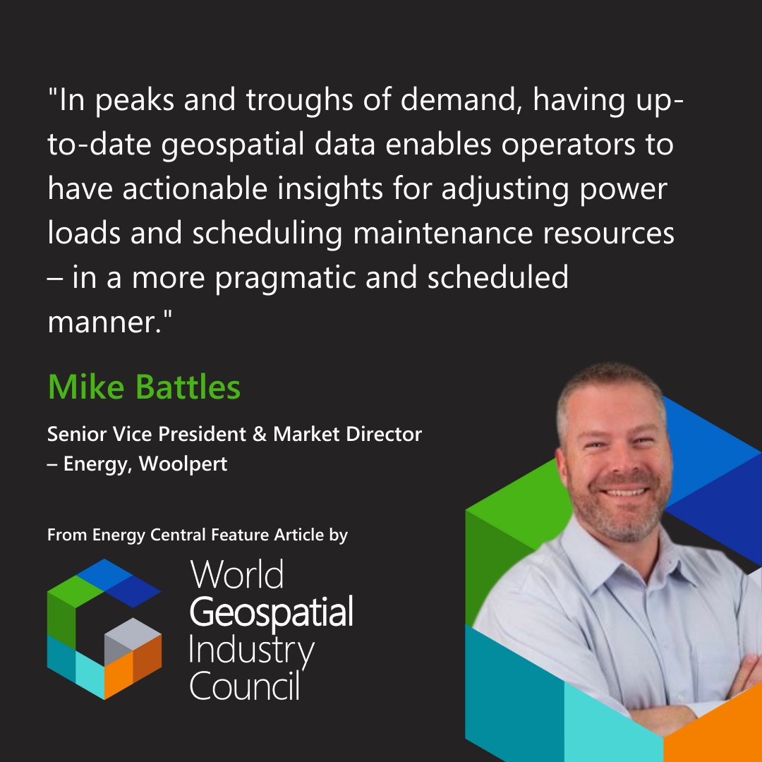 WGICouncil's tweet photo. #GeospatialExpertInsight | Up-to-date #geo_data empowers operators to adjust power loads and schedule maintenance efficiently in response to demand fluctuations. 👉Learn more on the topic through the insights from five WGIC member companies in one article: https://t.co/l6PLWNLsVD https://t.co/k4HdREdlKu