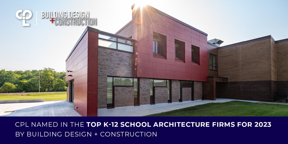 We're thrilled to receive this incredible recognition on behalf of our #K12Education Practice team from @bdcnetwork! bit.ly/47CTzZq
#CPL #Architecture #Engineering #K12 #K12Design #Design #InteriorDesign #construction #educationarchitecture #educationdesign #schooldesign
