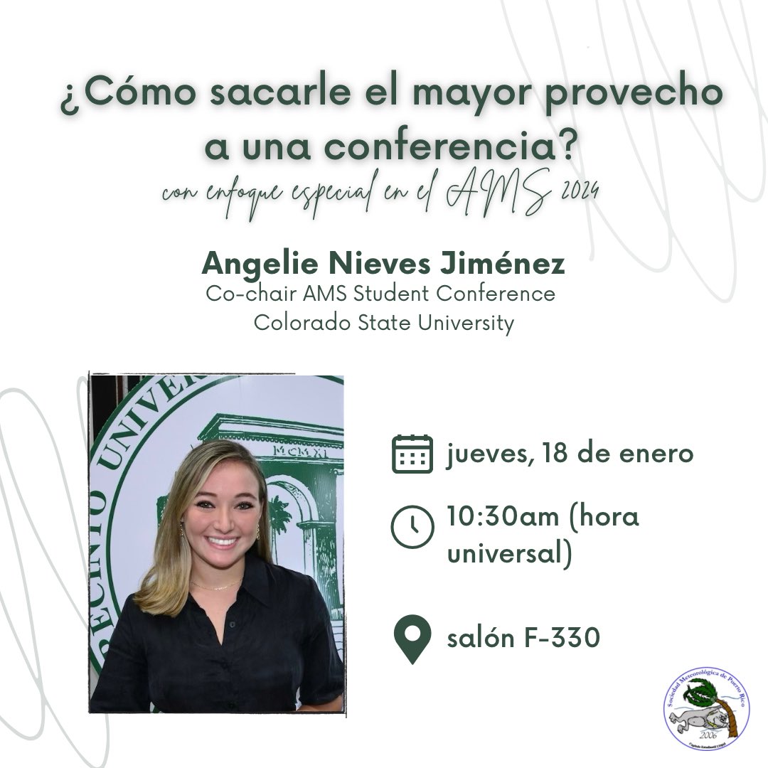 Este jueves, <a href="/AngelieTeresa/">AngelieT🌤</a> nos estará compartiendo lo que necesitamos saber para hacer de nuestra participación en la conferencia del AMS 2024 todo un éxito. 💚 ¡Les veremos allí!