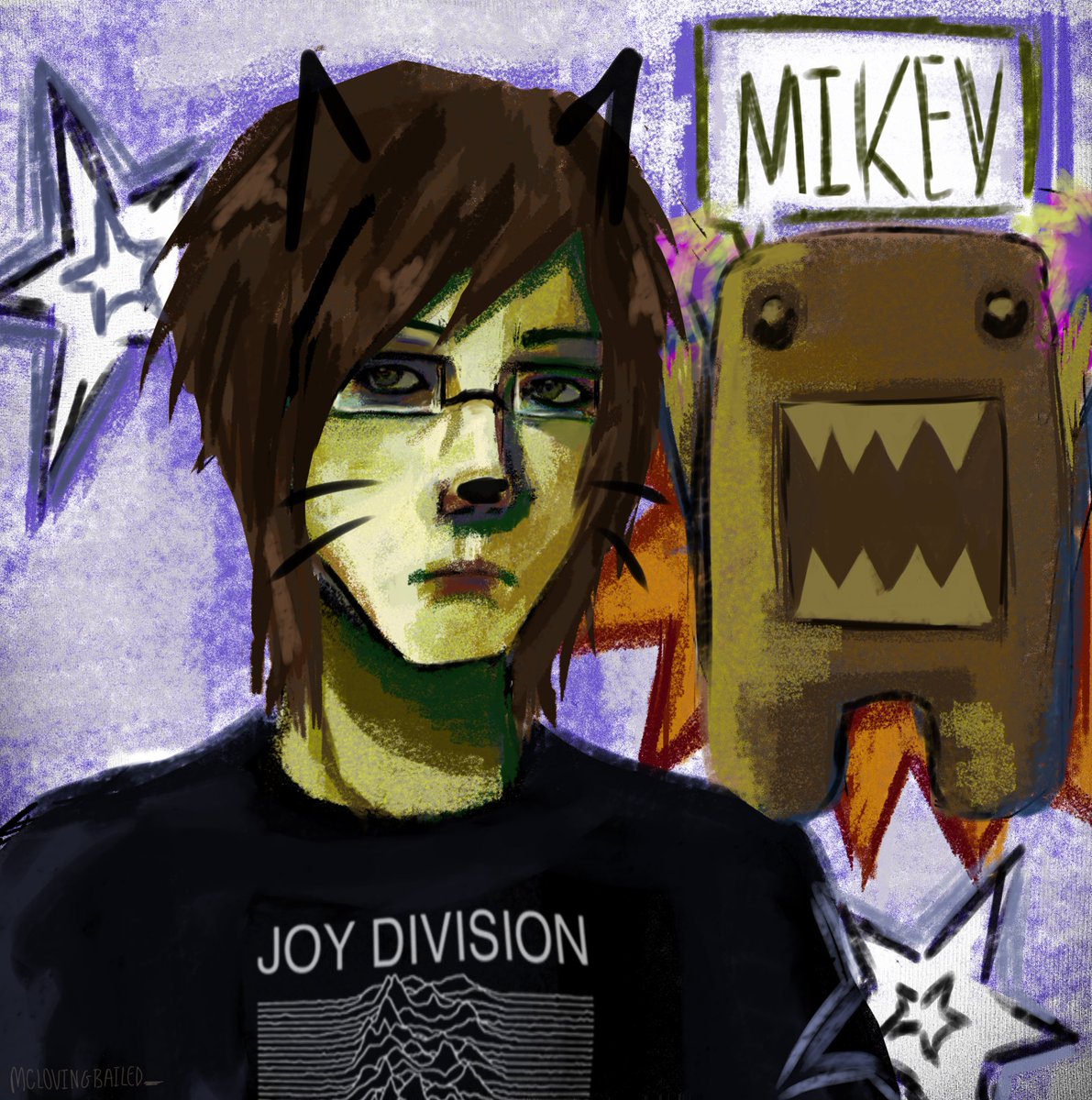 Meowwwmeoeeew ٩( 'ω' )و #mikeyway #mcr #michaelromance #mychemicalromance #fanart