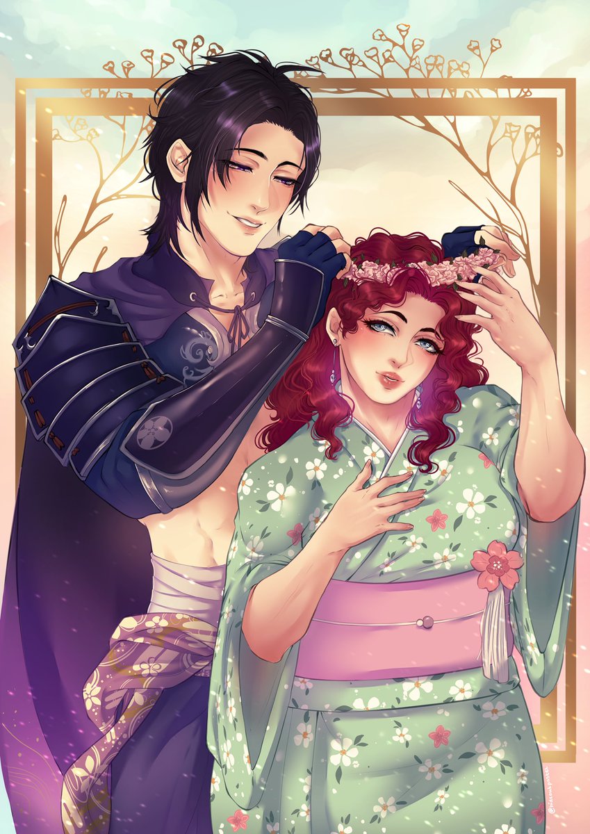 Yet another reason to share this beautiful art, Happy Birthday Toshiie! 👽🩷🐕 Art by @hideoutpastel #SLBP #VoltageInc #HBDToshiie #Inuchiyo #前田利家 #犬千代 #祝_犬千代BD #恋の乱LB #yumejoshi @Voltage_SLBP