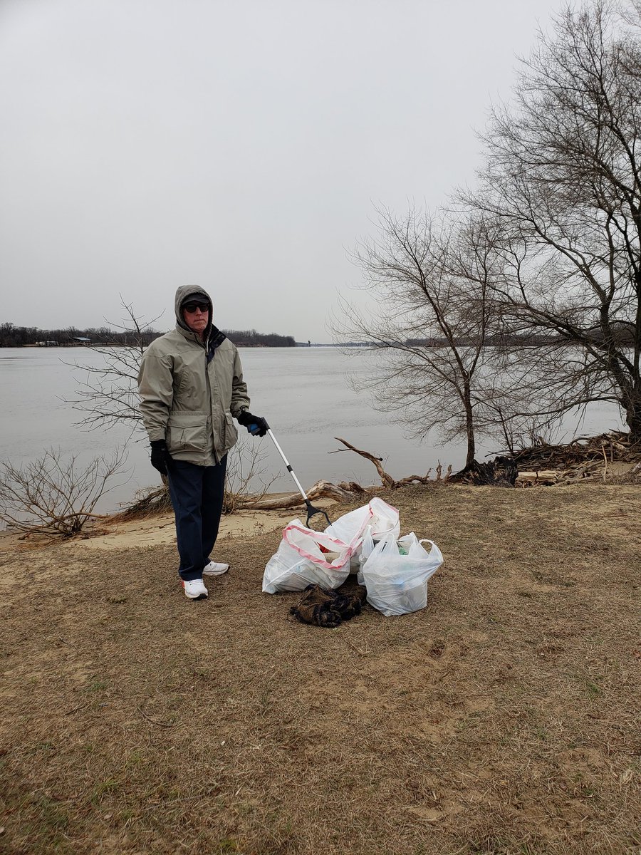 Cleanup at Neshaminy State Park in Bensalem, PA along the Delaware. I pulled the long plastic thing from the river beach.