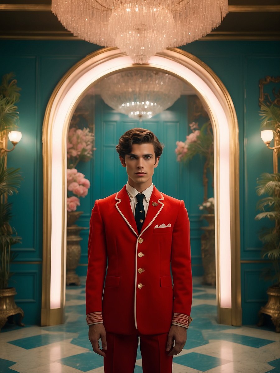 pzf_ai's tweet image. In a fifties hall,  
Bell boy soars beyond the lift,  
Lost in his own cloud.

#50s #RoseTinted #AIArtwork #haiku