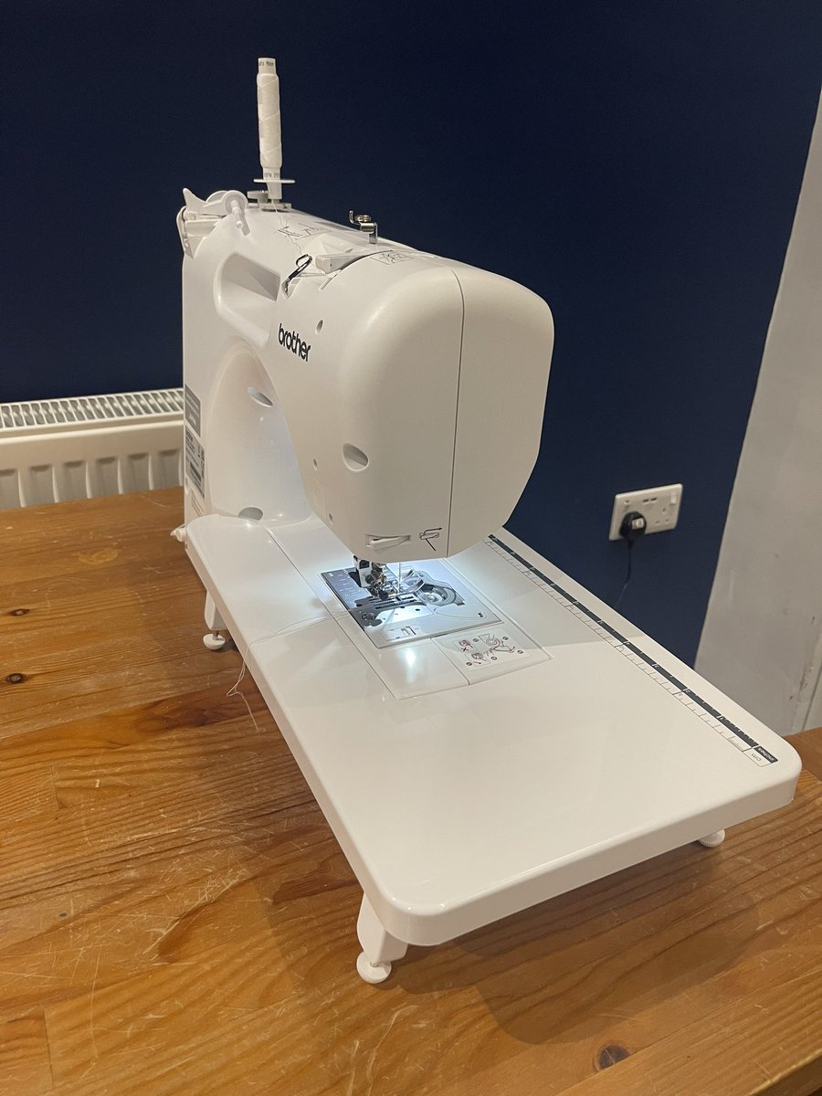 disabledaver's tweet image. My birthday present arrived early and my first PJ’s for Alexa are almost complete! I am so happy #sewingqueen #newsewingmachine #happy #sewing