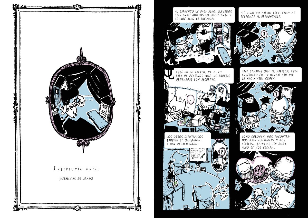 BansO____o's tweet photo. Señores! Meow avanza, ya son 8 capítulos !! Gracias a todos por acompañarme en este viaje!
Com sempre també en català!
#meow #fuzzcomics #comics #comicsencatala
Disponible en https://t.co/3d9rn7n8lU https://t.co/SSAdpm9Iul