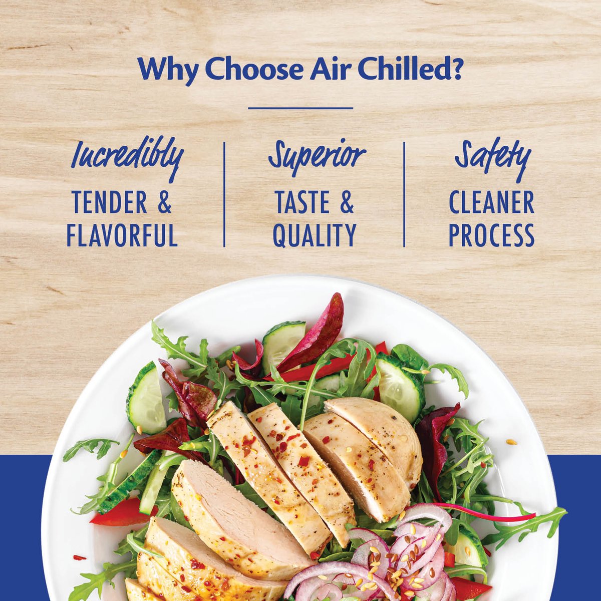 SmartChicken's tweet image. Our unique air-chilling process helps preserve the natural juiciness of the chicken without diluting its taste with excess water. This method contributes to a more succulent and flavorful chicken experience, making air-chilled Smart Chicken a top choice!