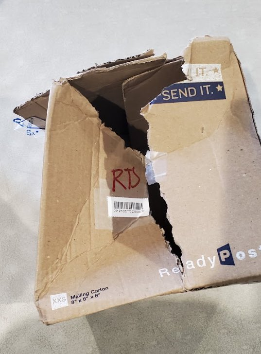JoeyZaddy's tweet photo. Hi @USPS I sent a submission to PSA the grading company. The box contained cards over $2K value. The box was handed to your office in pristine condition. In the tracking the order still hasn't been marked as "delivered". I am 99% certain one of your employees damaged the box and took the cards. As a small business owner this is truly disappointing. I would like to get compensated for this. 

RTs appreciated thank you !