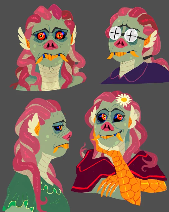 There's something strange about her 
