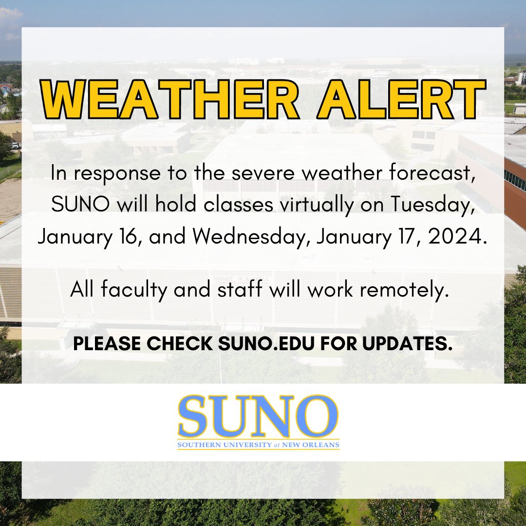 For updates, please check suno.edu.