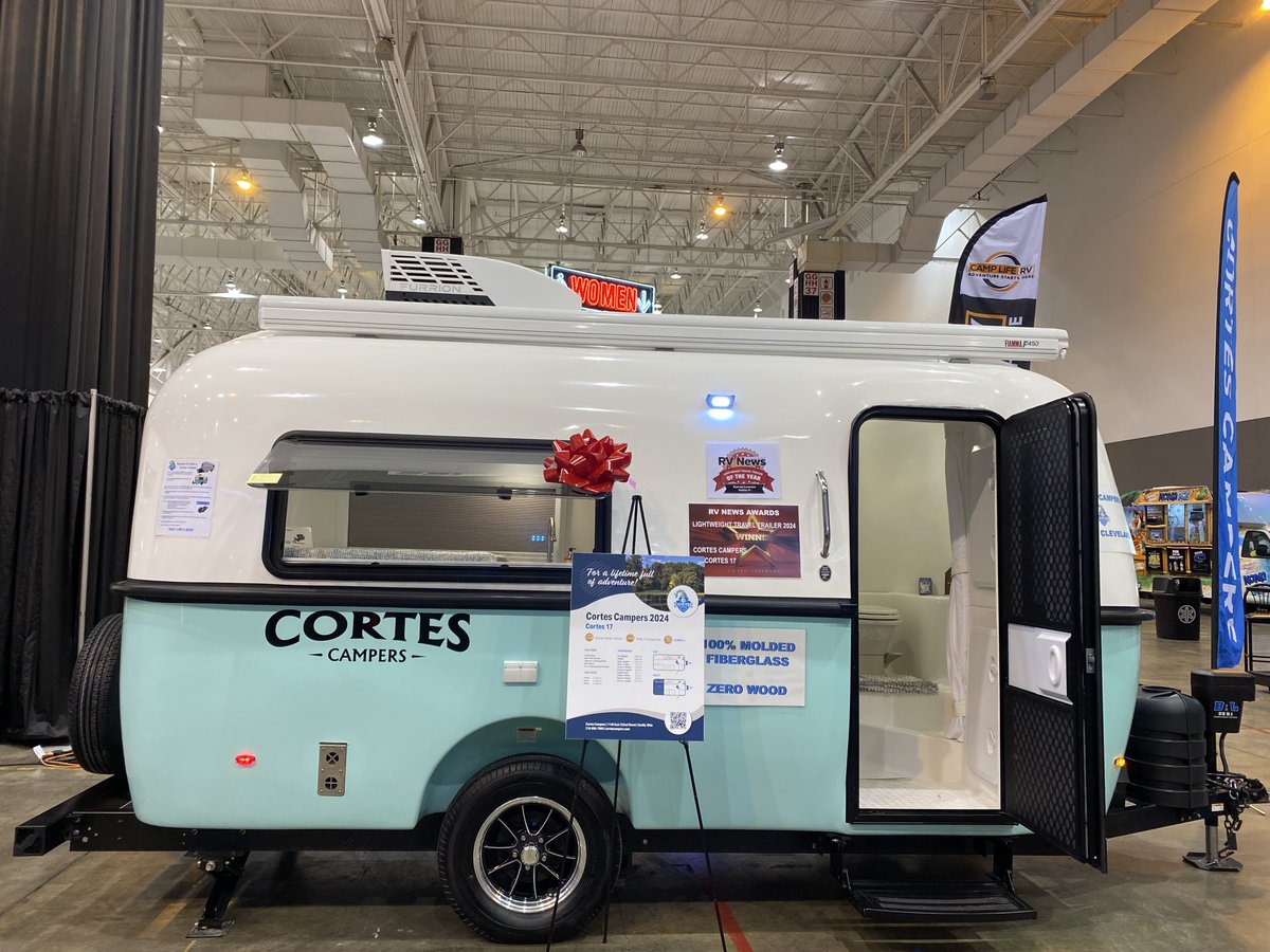 USLightingGrp's tweet photo. @cortescampers Cortes 17 won the 2024 RV News "Lightweight Travel Trailer" of the Year with it's double bed and full size kitchen - all fiberglass RV travel trailer. Stop by your nearest RV dealer and check out our Forever Campers.  https://t.co/YyNYl57vMV
#RVLife #rvliving #rvtravel #RV #rvlifestyle #fiberglass