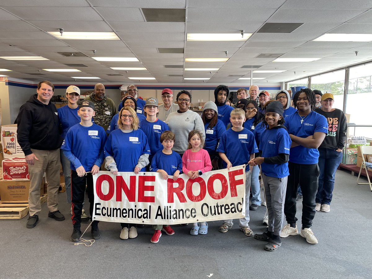 Today I celebrated MLK Day by volunteering at One Roof food pantry. We sorted, organized, and stacked canned goods for distribution. #MLK2024 #wehelpbecauseitshome #volunteering