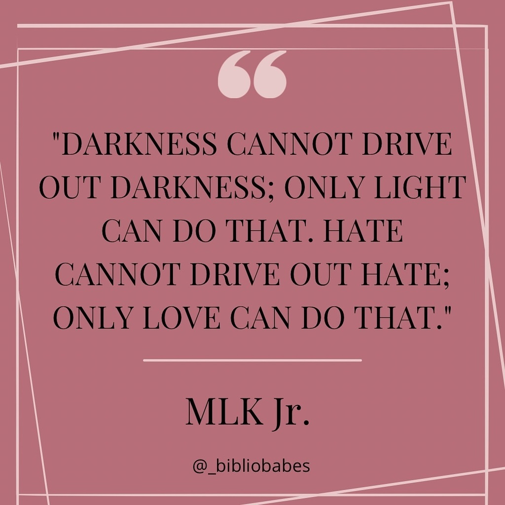 MSRheinlander's tweet photo. “Darkness cannot drive out darkness; only light can do that. Hate cannot drive out hate; only love can do that.” MLK Jr. https://t.co/4lcxMkeHPV https://t.co/OGZAS0g2mE