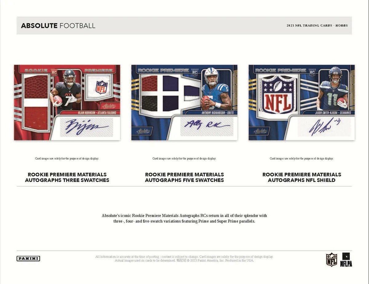KnTSportscards's tweet photo. New Release Wednesday Absolute Football 2023 #newrelease #kntsportscards #kntbreaks #cardshopfl #cardshop #lcs #absolutefootball #paniniamerica https://t.co/GWGZ8IR7gN