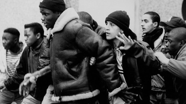 CultoftheCinema's tweet photo. #FilmWatch La Haine (1995) directed by Mathieu Kassovitz, starring Vincent Cassel, Hubert Koundé and Saïd Taghmaoui. 24 Hours in the life of inner city young Parisian men, harassed by the police and carrying a lost police issue pistol. Controversial and relevant at the time… https://t.co/UadCgrh1BT