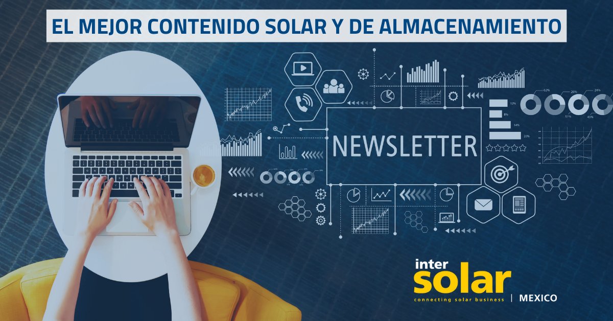 IntersolarMX's tweet photo. Recibe el contenido que no te puedes perder sobre la industria solar y de almacenamiento en México 🇲🇽 y el mundo 🌎 a lo largo de todo el 2024. ¡Inscríbete a nuestro boletín 📧!
https://t.co/xBcX6RBkfO
#IntersolarMX #eesMX https://t.co/dkFrnx1hNT