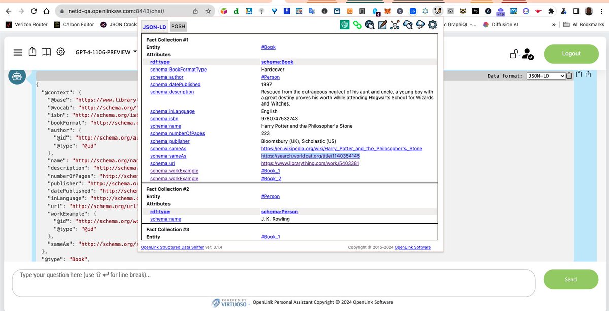 Here's example of principle number 2 (Never trust, always verify) in action, courtesy of #OPAL and its #DataTwingler #SmartAgent for #SPARQL, #SPASQL, #SQL, and #GraphQL query handling. 

netid-qa.openlinksw.com:8443/chat/?chat_id=… -- book description generation

#KnowledgeGraph #AI #SemanticWeb