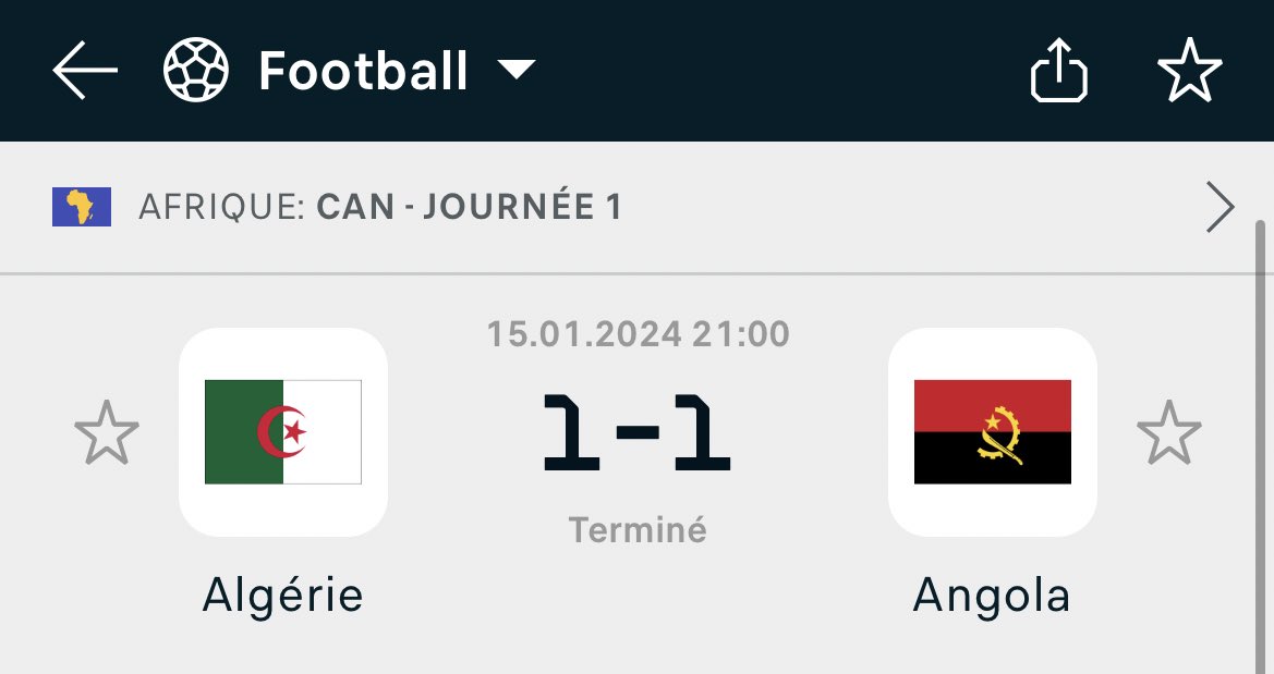 DephaseuR's tweet image. L’Algérie a fait nul contre la société générale jsuis abattu