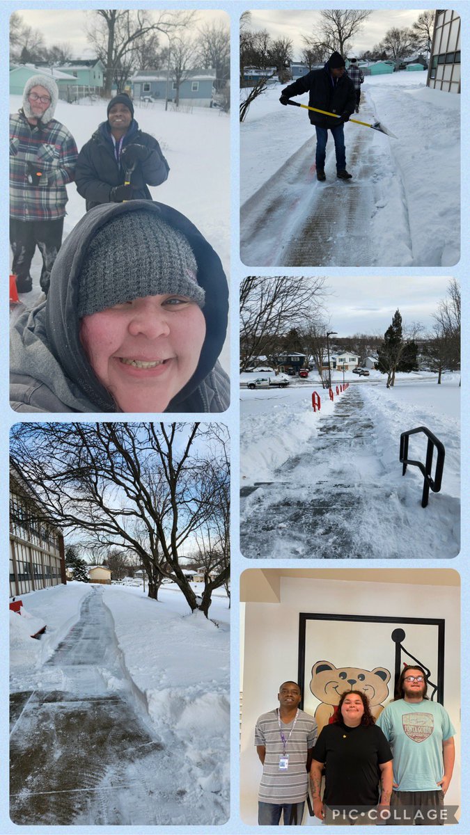 TwinRidgeBears's tweet photo. Thank you to our amazing custodians!  Nikki, Jalen, and Roland have done an amazing job cleaning up after the snow!  We are so grateful! #weareTR #BearsatWork #bpsne #ChampionsForChildren https://t.co/hQzThy9LYY