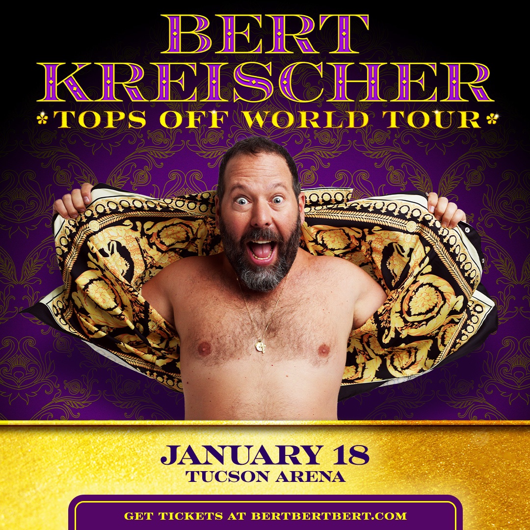 GIVEAWAY!! 2 FREE tickets to <a href="/bertkreischer/">bert kreischer</a> coming to the TCC this Thursday! That’s not all, we are also giving away 2 tickets to our next home game on Thursday, 1/25 vs Oregon which is our annual Teddy Bear Toss! Repost for a chance to win! <a href="/whatsuptucson/">Whats Up Tucson</a> <a href="/TCCTucson/">Tucson Convention Center</a>