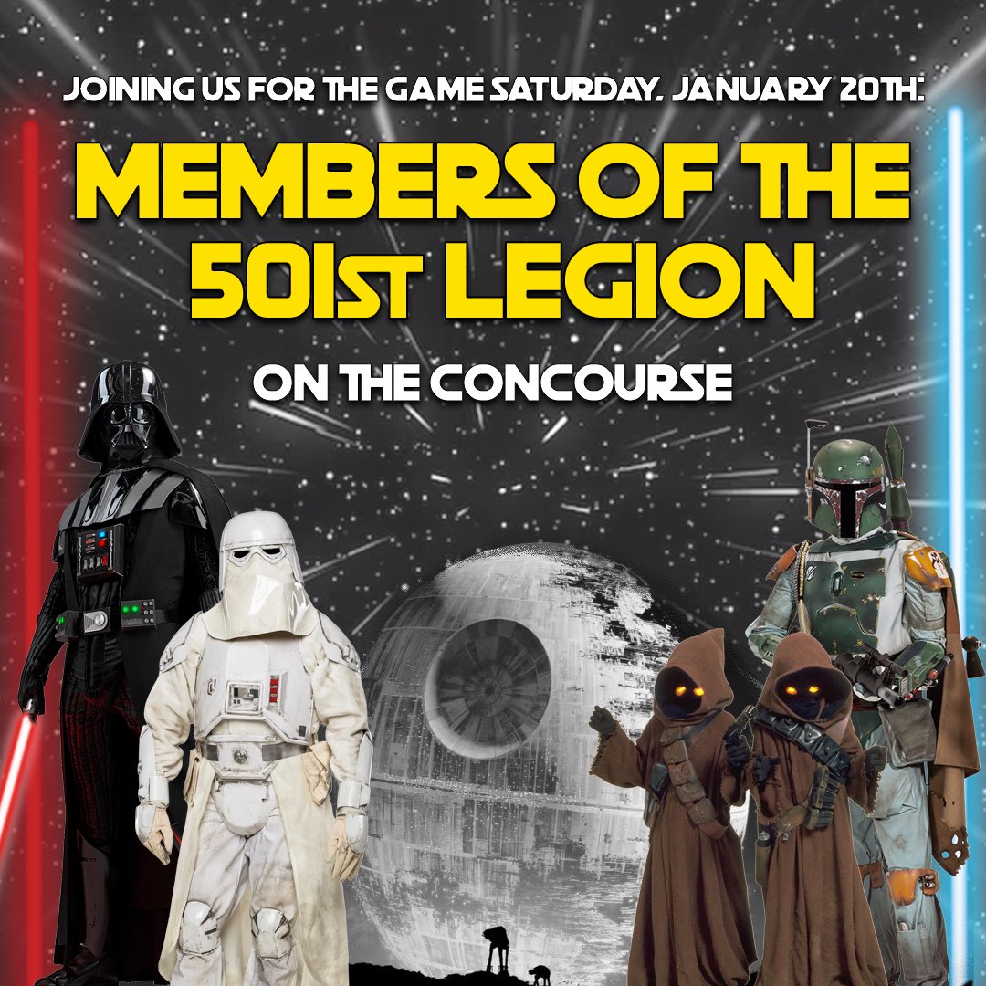 Joining us for the game THIS SATURDAY, January 20th…the members of The 501st Legion!! (<a href="/501stLegion/">501st Legion</a>)

Characters will be roaming the concourse during the game, so be sure to get your tickets TODAY ➡️ buff.ly/3px6WIs

#FearTheFox🦊