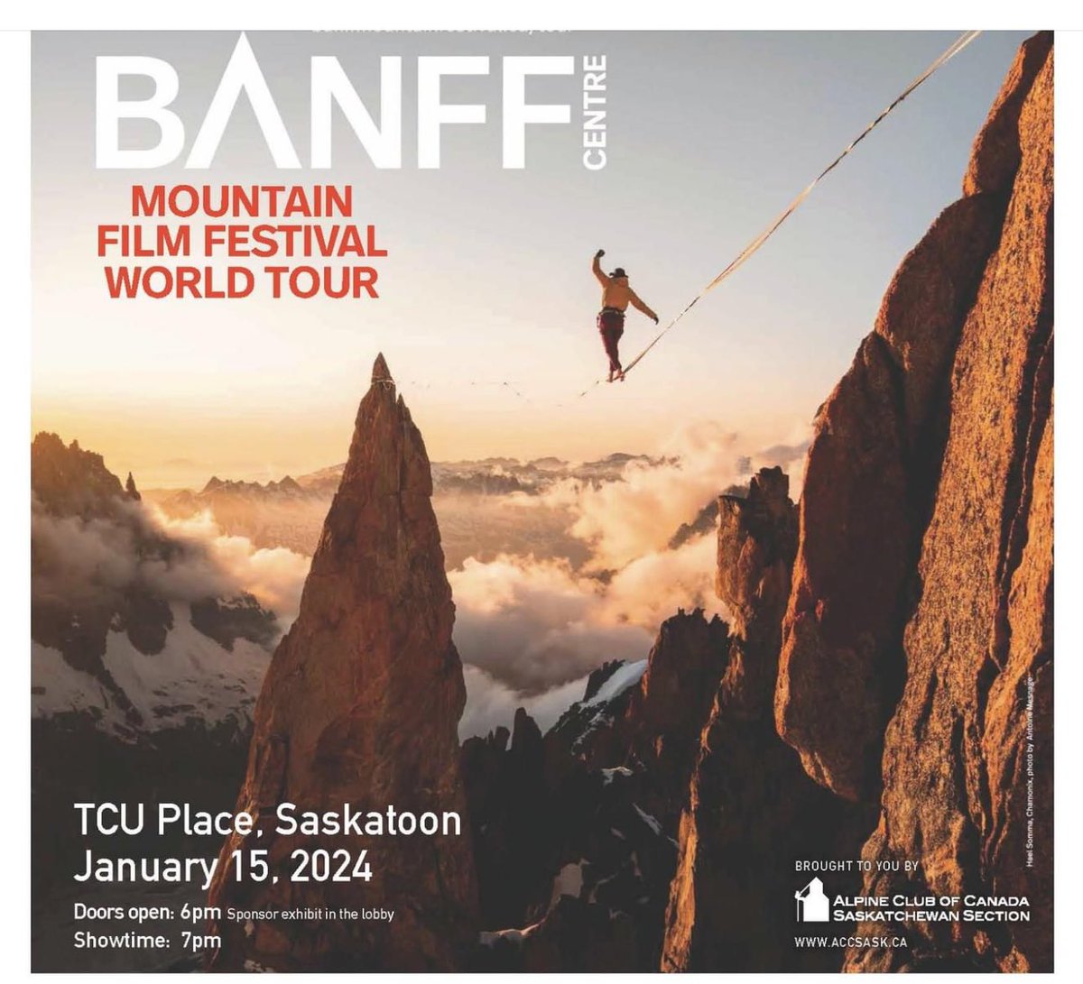 SaskatoonSAR's tweet photo. Stop by our booth tonight and enter to win two tickets to the Vancouver International Mtn Film Festival in #yxe on April 22! Itβs sure to be a great show of more great mtn films! Our major fundraiser of the year! #BMFF #VIMFF #SAR https://t.co/1K3ag2wxFb