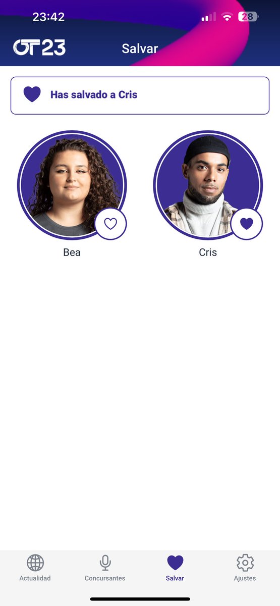 me gusta mucho Bea y si se salva me parecerá genial, pero me niego a que se vaya Cris con un 80% después del impecable concurso que ha hecho

 #OTGala7