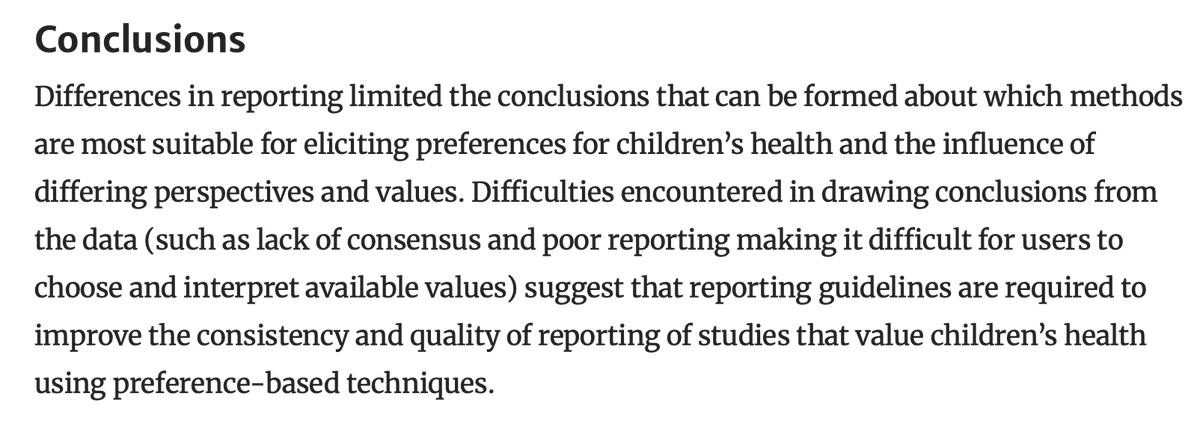 QUOKKA Research Program (@quokka_research) on Twitter photo 1/2 When QUOKKA first started we undertook a review of methods for valuing child HRQoL (see conclusions 👇) paper here: tinyurl.com/ms6uvbmw
A reporting checklist was clearly needed.
So guess what - we did something about it!
<a href="/catebailey1/">dr cate bailey</a> <a href="/nancydevlin1/">nance devlin</a> <a href="/TORCHStudy/">TORCH Study</a> 1/2 When QUOKKA first started we undertook a review of methods for valuing child HRQoL (see conclusions 👇) paper here: tinyurl.com/ms6uvbmw
A reporting checklist was clearly needed.
So guess what - we did something about it!
<a href="/catebailey1/">dr cate bailey</a> <a href="/nancydevlin1/">nance devlin</a> <a href="/TORCHStudy/">TORCH Study</a>