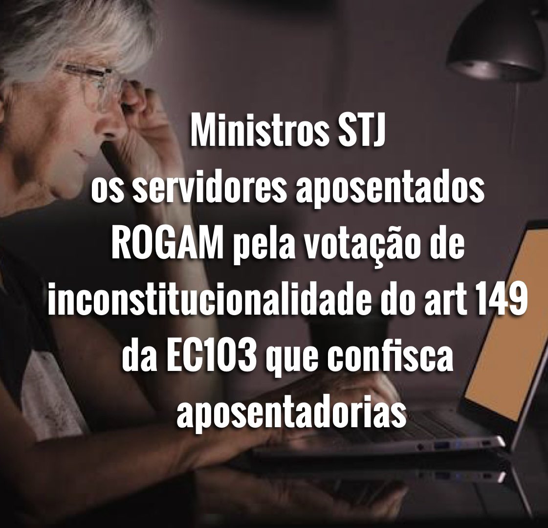 larissasegundo1's tweet photo. @CleoniceSabino2 @STF_oficial @gilmarmendes @LRobertoBarroso @alexandre @nunesmarquesk @MinAMendonca @Cristianozaninm @FlavioDino Ministros STJ, solicitamos votação de inconstitucionalidade do art 149 da EC103, que aterroriza servidores aposentados. @STF_oficial
@gilmarmendes
@LRobertoBarroso
@alexandre
@nunesmarquesK
@MinAMendonca
@Cristianozaninm
@FlavioDino
Fora Confisco
👇
#AposentadosImportam https://t.co/5SWvFvXc51
