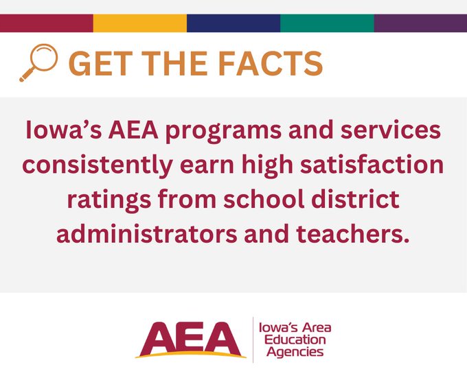BethJ40's tweet photo. The AEA single handedly bridges the gap between our 1A districts and 5A districts.  The AEA ensures all Iowa students are on equal academic footing! https://t.co/PNuPk1TSwu